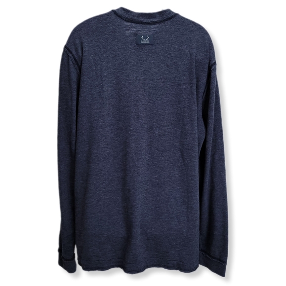 Salute by Levelwear Mens XXL Henley Shirt Gray Nebraska Cornhuskers Long Sleeve - Picture 3 of 7